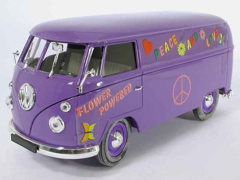 COMBI VOLKSWAGEN PEACE AND LOVE 1966 1/19 SOLIDO