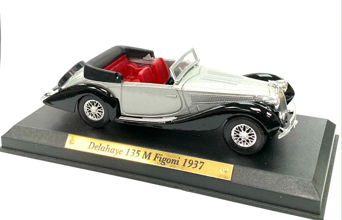 DELAHAYE 135 M FIGONI 1937 AVEC SONT SOCLE SOLIDO 1/43