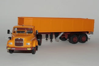 CAMION BENNE BERNARD SEMI REMORQUE 1970 1/43