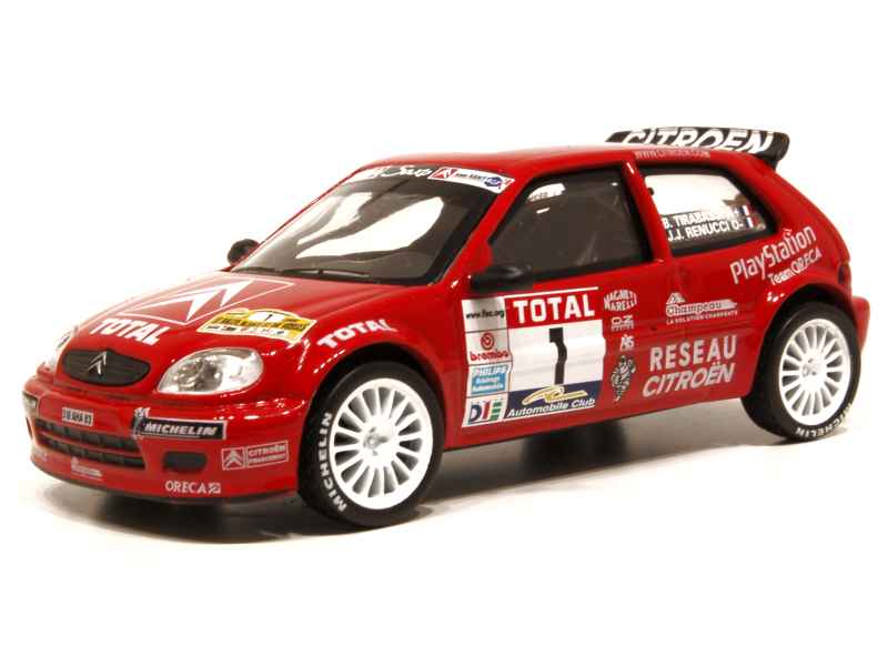 CITROEN SAXO S 1600 / RALLYE D ALSACE 2002/ B. TIRABASSI / J. RENUCCI / IXO / 1/43
