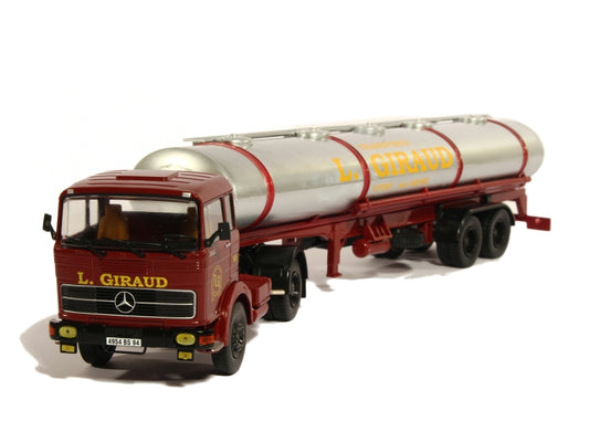 CAMION MERCEDES LPS 1932 (CITERNE) TRANSPORT GIRAUD 1970 1/43