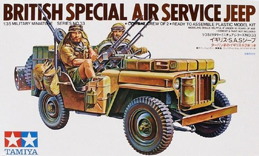 MAQUETTE BRITISH SPECIAL AIR SERVICE JEEP TAMIYA 1/35