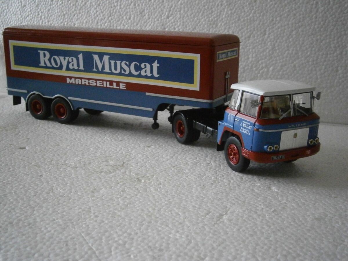 camion willeme ld 610 semi remorque roylal muscat 1956 1/43