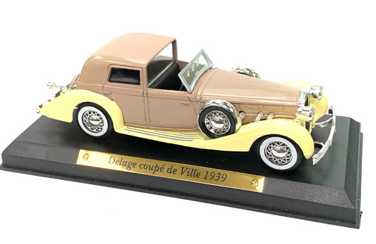 DELAGE COUPE DE VILLE 1939 AVEC SONT SOCLE SOLIDO 1/43