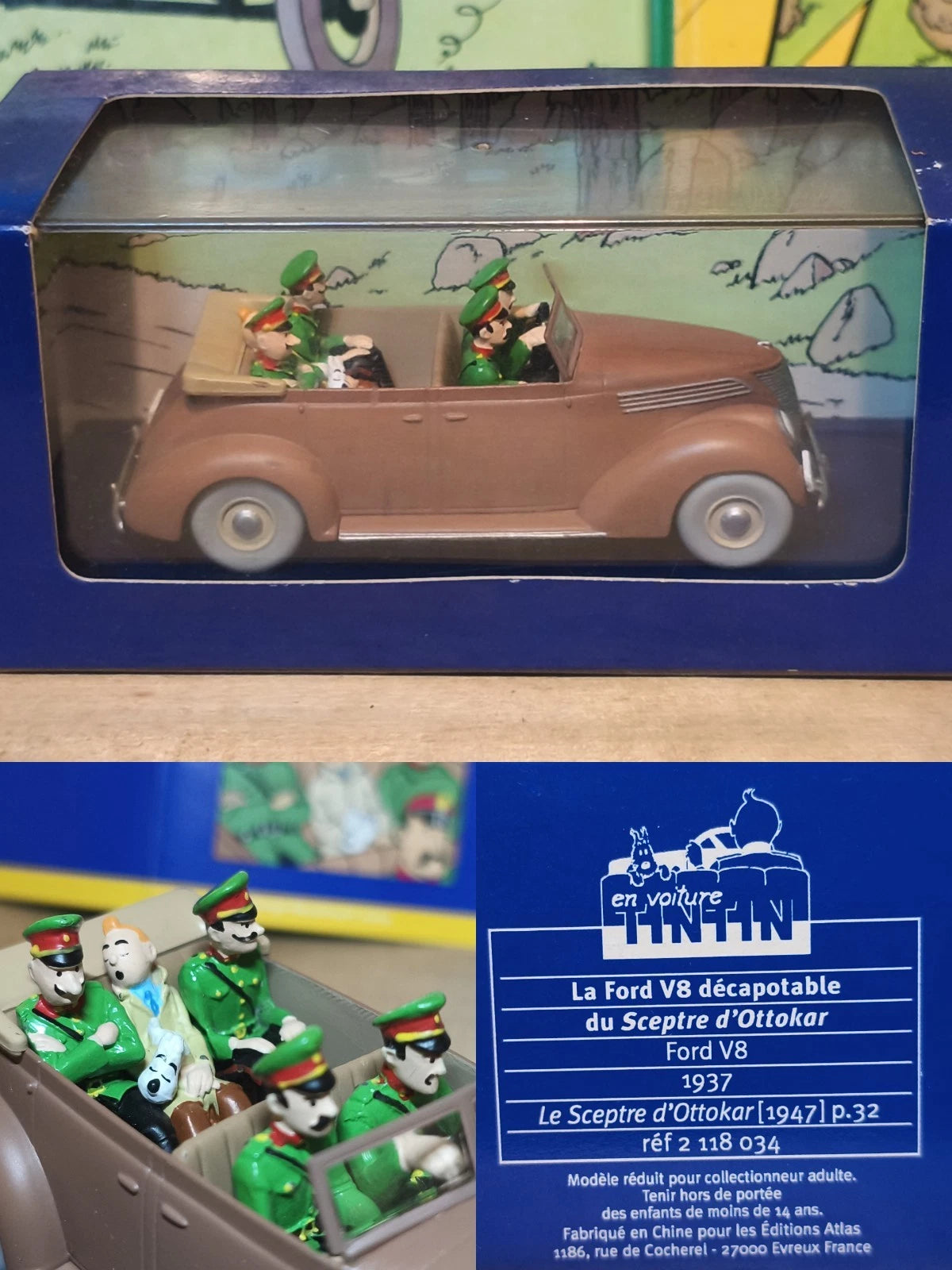 VOITURE TINTIN 1/43 LE SCEPTRE D OTTOKAR 1937