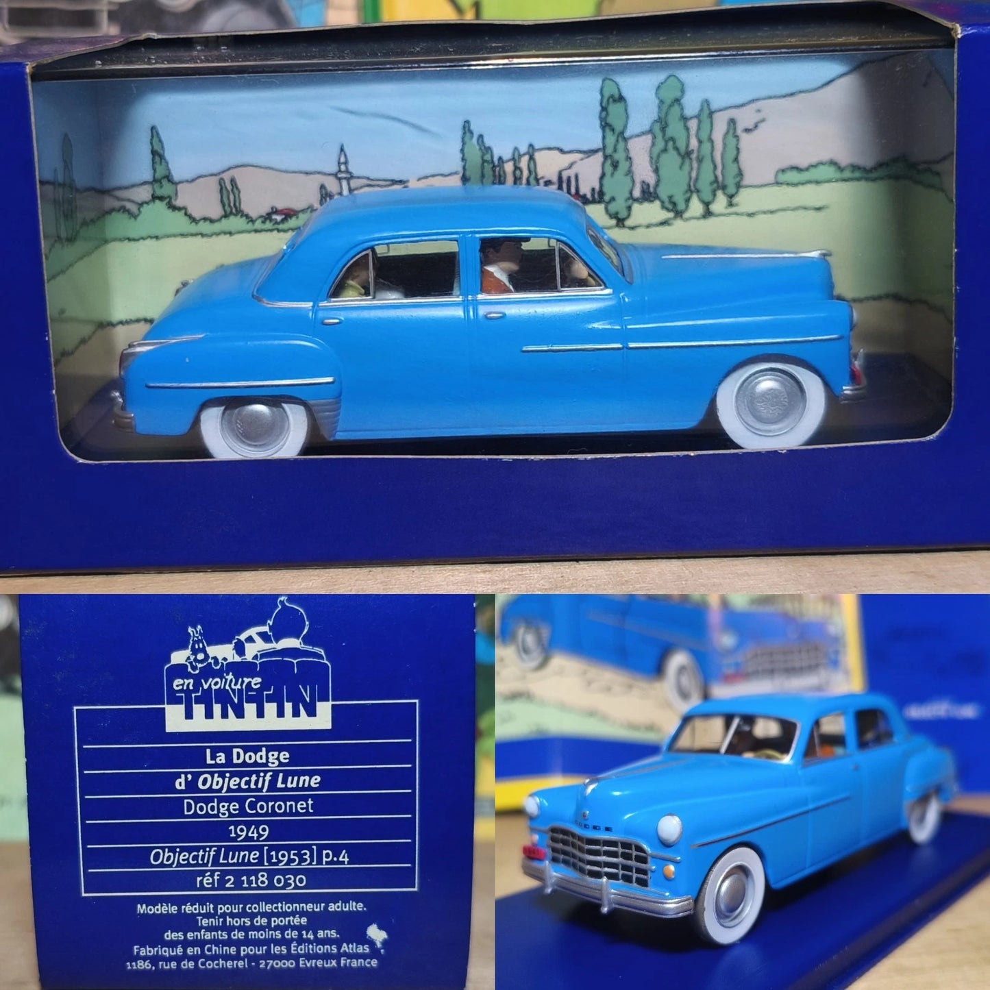 VOITURE TINTIN 1/43 OBJECTIF LUNE 1949
